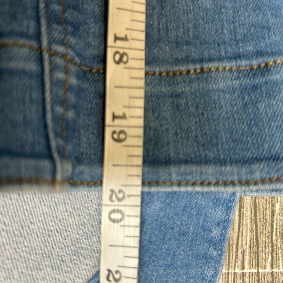 Alia Womens Jean Jacket Size 12P Stretchy Metal Button Western Country Cottage - Picture 7 of 7